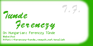 tunde ferenczy business card